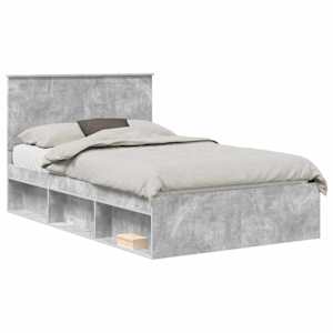 Rám postele s čelo Beton 120 x 190 cm Masivní borové dřevo - obrázek 2