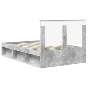 Rám postele s čelo Beton 120 x 190 cm Masivní borové dřevo - obrázek 9