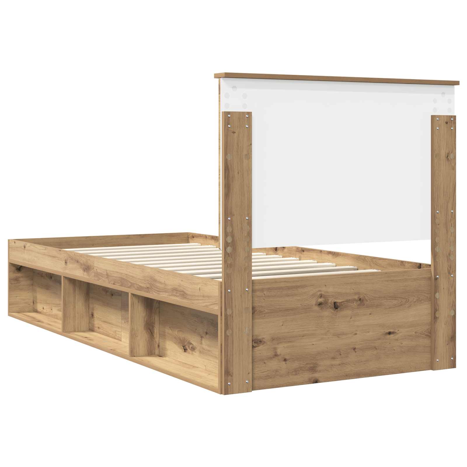 Bedframe Ambachtelijk eiken 90 x 200 cm Massief grenenhout | luizaXL | Dé meubelwinkel voor elk interieur Bedframe Ambachtelijk eiken 90 x 200 cm Massief grenenhout - Afbeelding 9
