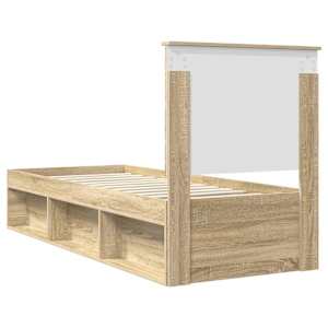 Rám postele s čelo Sonoma dub 75 x 190 cm Masivní borové dřevo - obrázek 9
