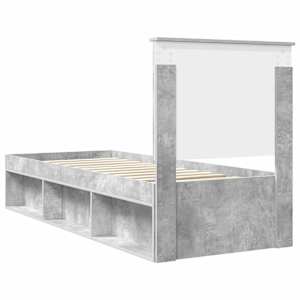 Rám postele Betonově šedá 75 x 190 cm Masivní borové dřevo - obrázek 9