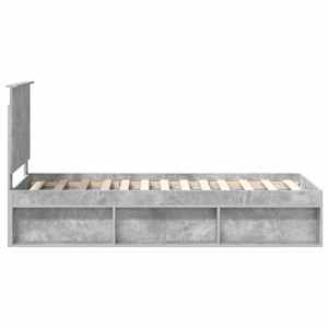 Rám postele Betonově šedá 75 x 190 cm Masivní borové dřevo - obrázek 8