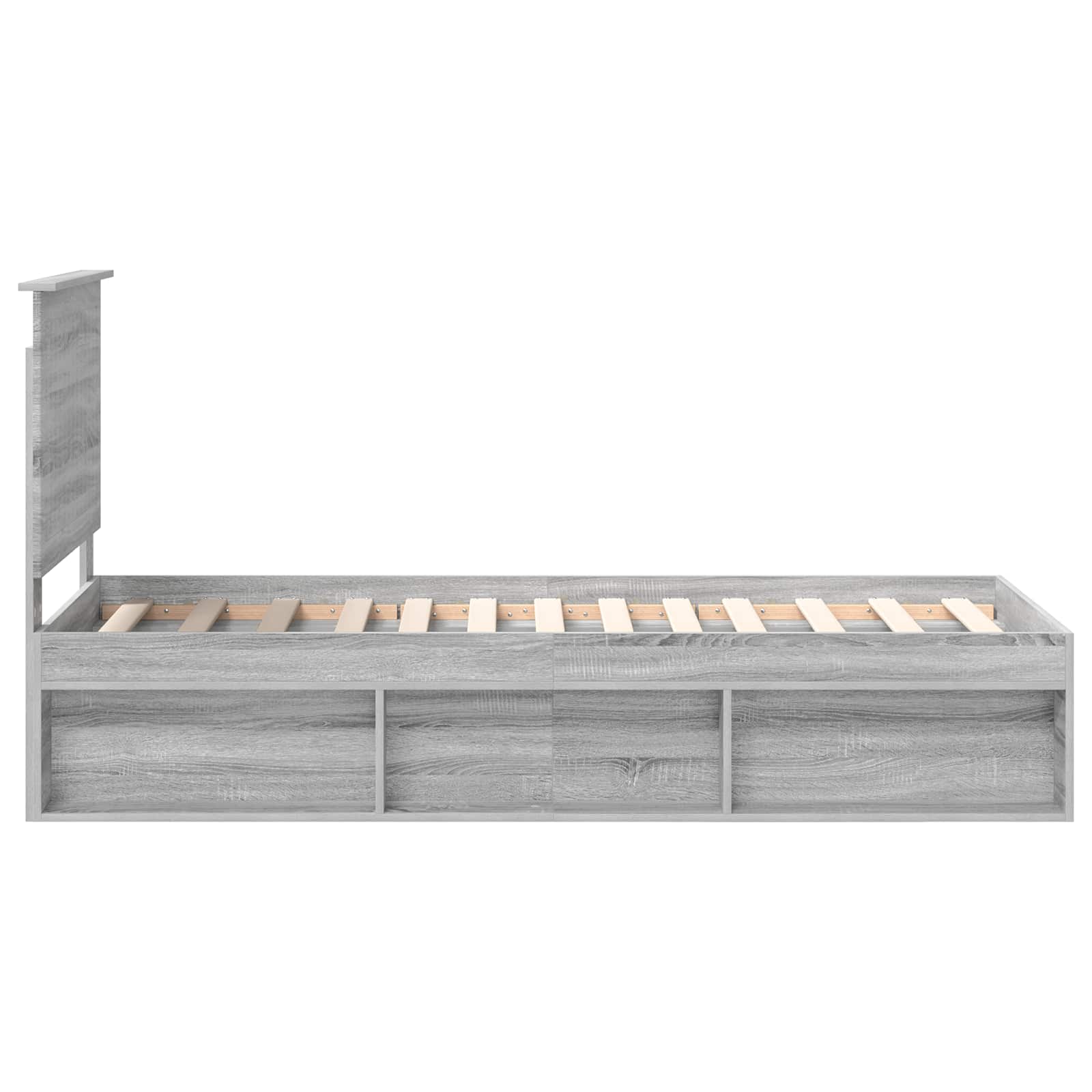 Bedframe Grijs Sonoma 75 x 190 cm Massief grenenhout image 8
