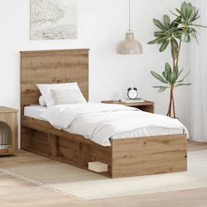 Konstrukcija postelje Oreh 75 x 190 cm Masivno borovo les