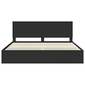 Rám postele se zásuvkou Černá 200 x 200 cm Inženýrské dřevo - obrázek 8