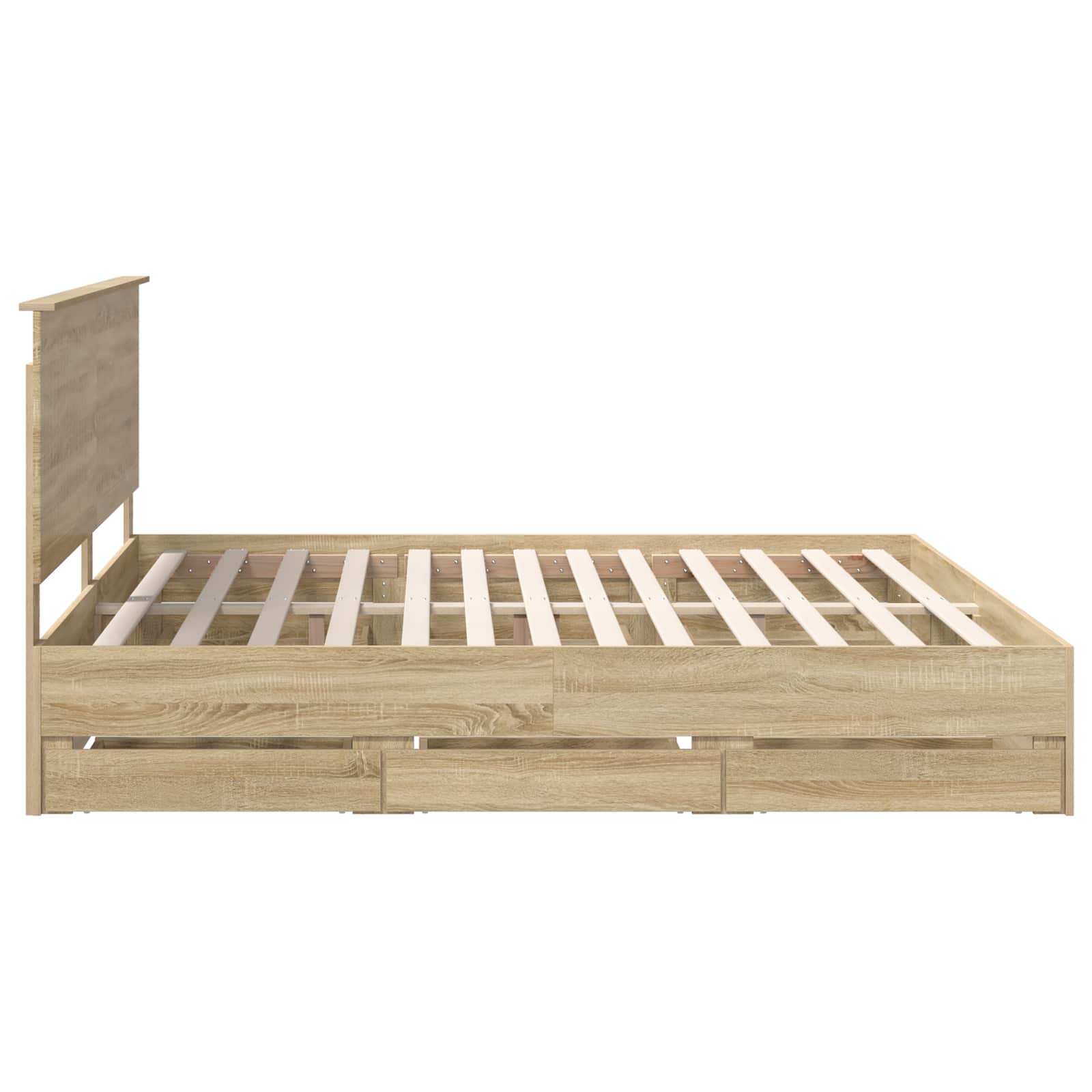 Voodi raam sahtliga peaga Sonoma tamm 200 x 200 cm Inseneripuit 9 Kõik vajalik sinu aeda ja koju! Voodi raam sahtliga peaga Sonoma tamm 200 x 200 cm Inseneripuit - Image 9