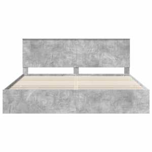 Rám postele s čelo Betonově šedá 200 x 200 cm Inženýrské dřevo - obrázek 8