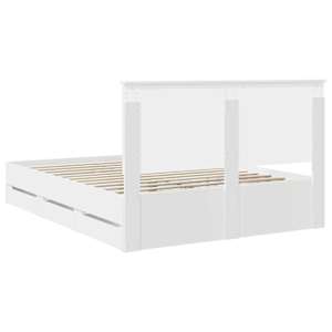 Rám postele se zásuvkou Bílá 150 x 200 cm Inženýrské dřevo - obrázek 10