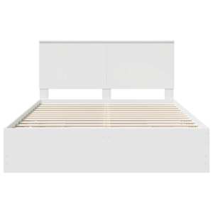 Rám postele se zásuvkou Bílá 150 x 200 cm Inženýrské dřevo - obrázek 8
