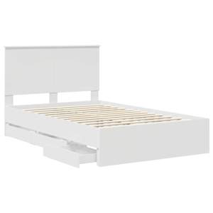 Rám postele se zásuvkou Bílá 120 x 190 cm Inženýrské dřevo - obrázek 5