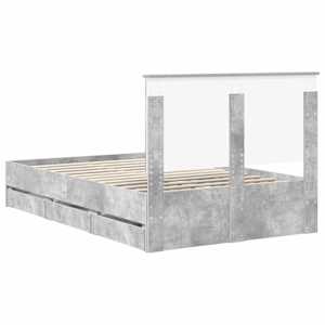 Rám postele s čelo Betonově šedá 120 x 200 cm Inženýrské dřevo - obrázek 10