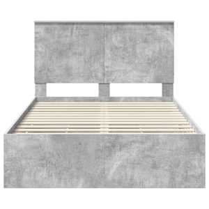 Rám postele s čelo Betonově šedá 120 x 200 cm Inženýrské dřevo - obrázek 8