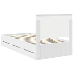 Rám postele s čelo Bílá 100 x 200 cm Inženýrské dřevo - obrázek 10