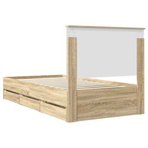 Rám postele s čelo Sonoma dub 100 x 200 cm Inženýrské dřevo - obrázek 10