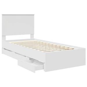 Rám postele se zásuvkou Bílá 90 x 200 cm Inženýrské dřevo - obrázek 5