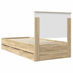 Rám postele s čelo Sonoma dub 90 x 200 cm Inženýrské dřevo - obrázek 10
