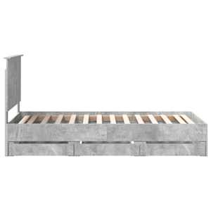 Rám postele s čelo Betonově šedá 90 x 200 cm Inženýrské dřevo - obrázek 9