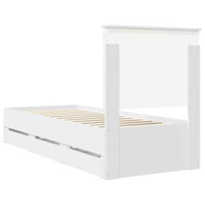 Rám postele s čelo Bílá 75 x 190 cm Inženýrské dřevo - obrázek 10