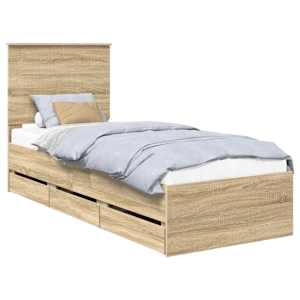 Rám postele s čelo Sonoma dub 75 x 190 cm Inženýrské dřevo - obrázek 2