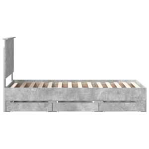 Rám postele s čelo Betonově šedá 75 x 190 cm Inženýrské dřevo - obrázek 9