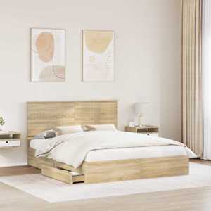 Postel s úložným prostorem s čelo Sonoma dub 160 x 200 cm - obrázek 3