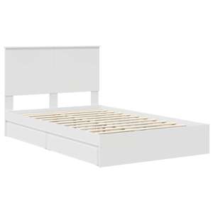 Postel s úložným prostorem Bílá 120 x 200 cm kompozitní dřevo - obrázek 4