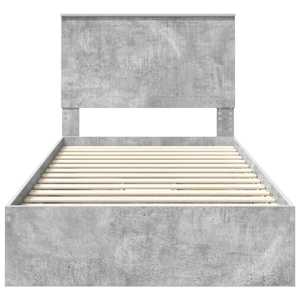 Postel s úložným prostorem s čelo Betonově šedá 100 x 200 cm - obrázek 8