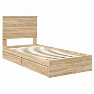 Postel s úložným prostorem s čelo Sonoma dub 90 x 200 cm - obrázek 4