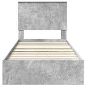 Postel s úložným prostorem s čelo Betonově šedá 90 x 200 cm - obrázek 8