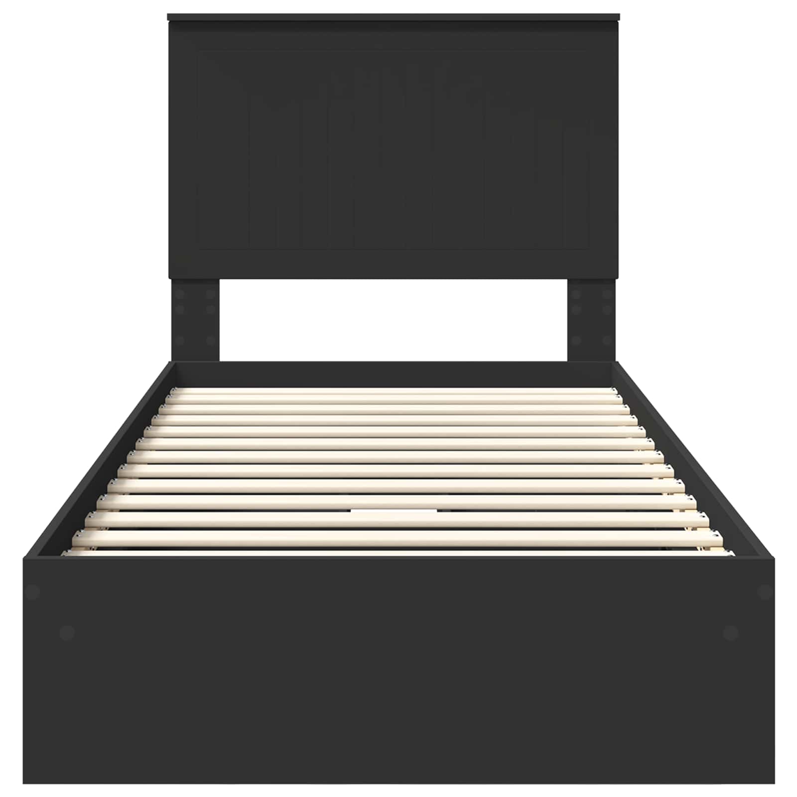 Laos voodi peaga sahtliga Must 90 x 190 cm Tehispuit 8 Kõik vajalik sinu aeda ja koju! Laos voodi peaga sahtliga Must 90 x 190 cm Tehispuit - Image 8