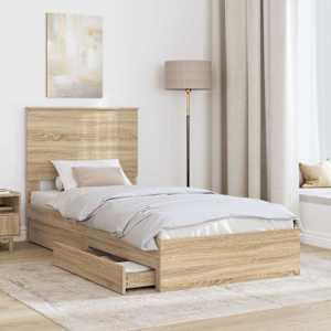 Postel s úložným prostorem s čelo Sonoma dub 90 x 190 cm - obrázek 3