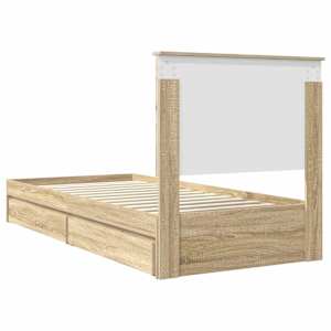 Postel s úložným prostorem s čelo Sonoma dub 90 x 190 cm - obrázek 10