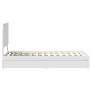 Postel s úložným prostorem Bílá 75 x 190 cm kompozitní dřevo - obrázek 9