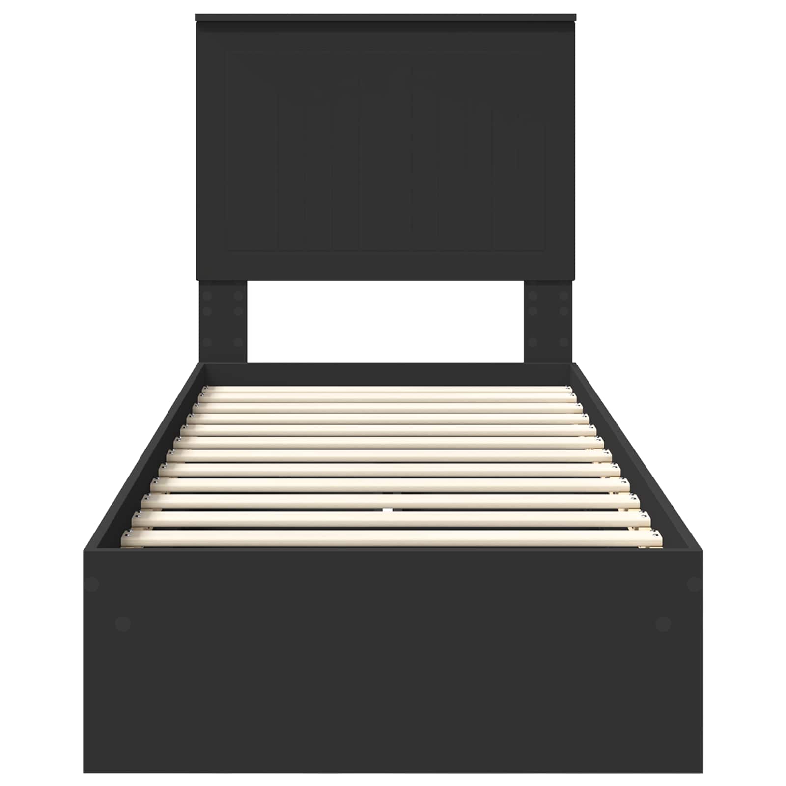 Laos voodi peaga sahtliga Must 75 x 190 cm Tehispuit 8 Kõik vajalik sinu aeda ja koju! Laos voodi peaga sahtliga Must 75 x 190 cm Tehispuit - Image 8