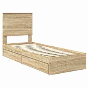 Postel s úložným prostorem s čelo Sonoma dub 75 x 190 cm - obrázek 4