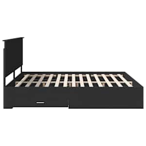 Rám postele Černá a stříbrná 200 x 200 cm kompozitní dřevo - obrázek 9