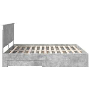 Rám postele s čelo Betonově šedá 200 x 200 cm kompozitní dřevo - obrázek 9