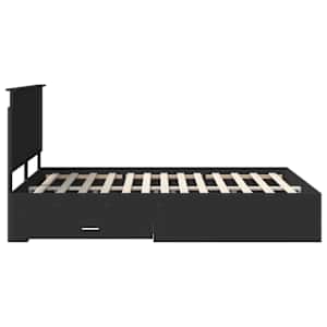 Rám postele Černá a stříbrná 150 x 200 cm kompozitní dřevo - obrázek 9