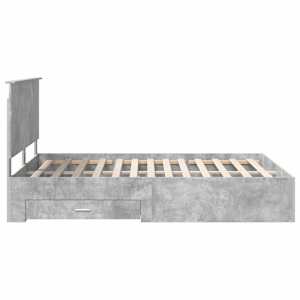 Rám postele s čelo Betonově šedá 150 x 200 cm kompozitní dřevo - obrázek 9