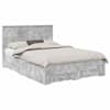 vidaXL Voodi raam sahtliga peaga Betoonhall 135 x 190 cm Tehispuit