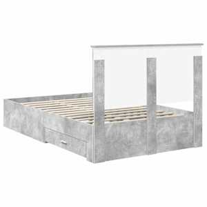 Rám postele s čelo Betonově šedá 120 x 200 cm kompozitní dřevo - obrázek 10