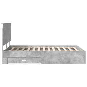 Rám postele s čelo Betonově šedá 120 x 200 cm kompozitní dřevo - obrázek 9