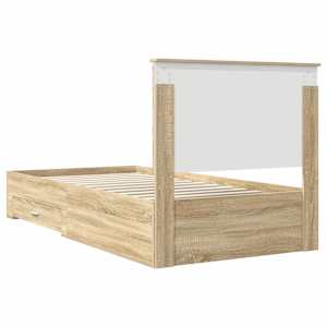 Rám postele s čelo Sonoma dub 100 x 200 cm kompozitní dřevo - obrázek 9