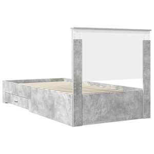 Rám postele s čelo Betonově šedá 100 x 200 cm kompozitní dřevo - obrázek 9