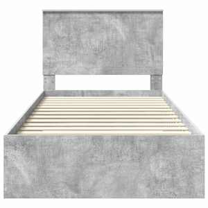Rám postele s čelo Betonově šedá 100 x 200 cm kompozitní dřevo - obrázek 7