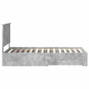 Rám postele s čelo Betonově šedá 100 x 200 cm kompozitní dřevo - obrázek 8