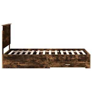 Rám postele s čelo Kouřový dub 100 x 200 cm kompozitní dřevo - obrázek 8