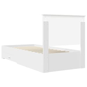 Rám postele s čelo Bílá 90 x 190 cm kompozitní dřevo - obrázek 9