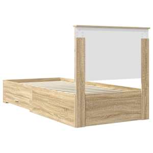 Rám postele s čelo Sonoma dub 90 x 190 cm kompozitní dřevo - obrázek 9