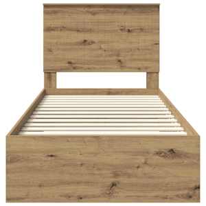 Rám postele s čelo Artisanový dub 90 x 190 cm kompozitní dřevo - obrázek 7